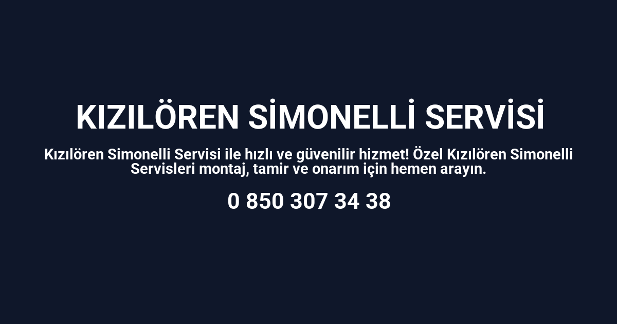Kızılören Simonelli Servisi